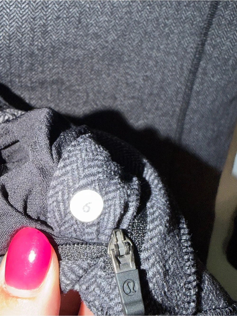 Lululemon Think Fast Pullover Hoodie Heathered Herringbone Black Gray Athletic